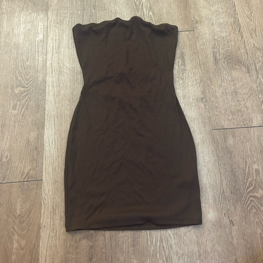 Brown mini dress